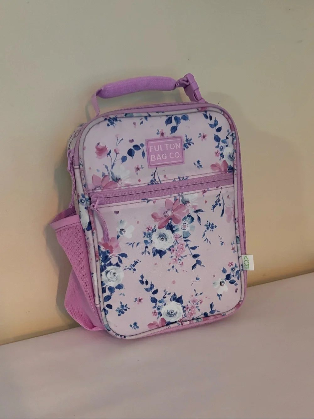 Kids Floral Pink Lavender Lunch Bag - New
